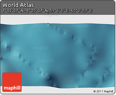 Satellite 3D Map of the Area around 8° 2' 17" N, 59° 34' 30" E