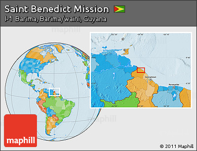 Political Location Map of Saint Benedict Mission