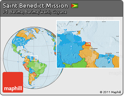Political Location Map of Saint Benedict Mission