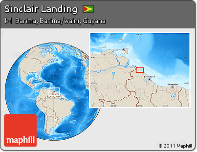 Shaded Relief Location Map of Sinclair Landing