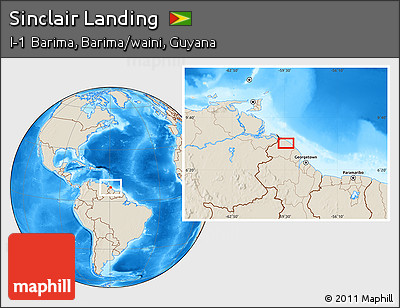 Shaded Relief Location Map of Sinclair Landing