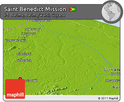 Physical Panoramic Map of Saint Benedict Mission