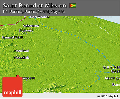 Physical Panoramic Map of Saint Benedict Mission