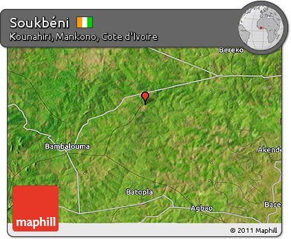 Satellite 3D Map of Soukbéni