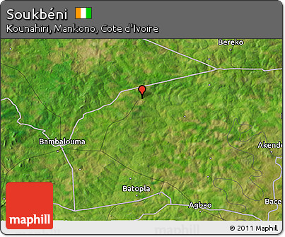 Satellite 3D Map of Soukbéni