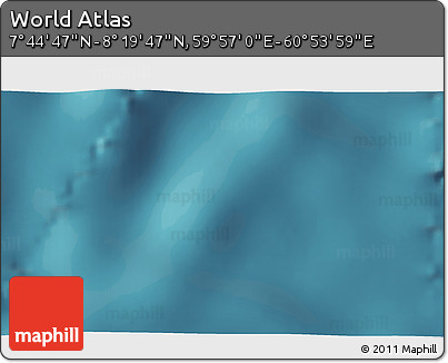 Satellite 3D Map of the Area around 8° 2' 17" N, 60° 25' 29" E