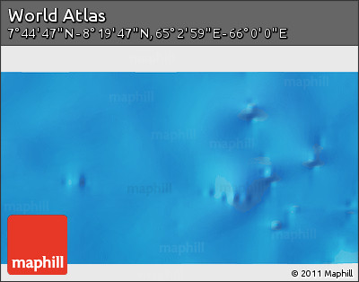 Physical 3D Map of the Area around 8° 2' 17" N, 65° 31' 30" E