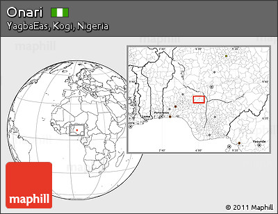 Blank Location Map of Onari