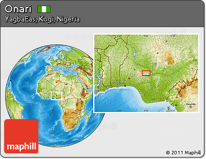 Physical Location Map of Onari