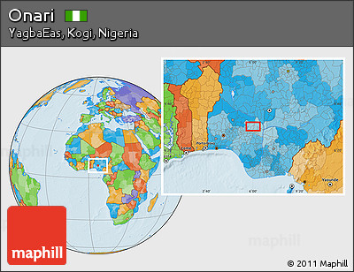 Political Location Map of Onari