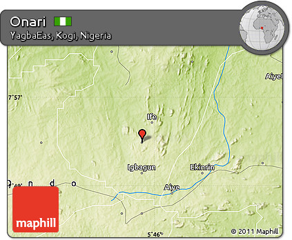 Physical Map of Onari