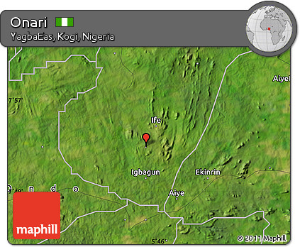 Satellite Map of Onari