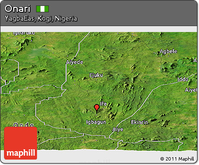 Satellite Panoramic Map of Onari