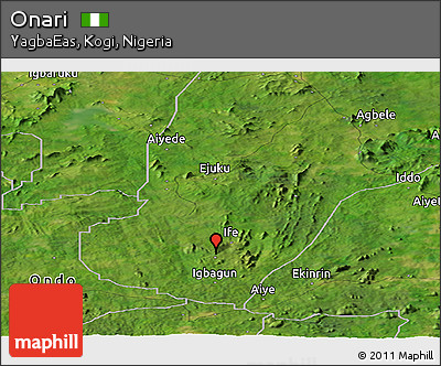 Satellite Panoramic Map of Onari