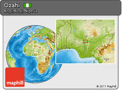 Physical Location Map of Ozahi
