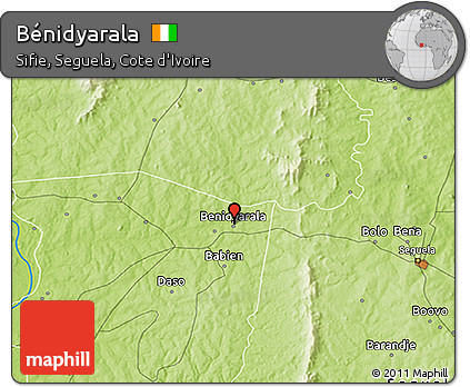 Physical 3D Map of Bénidyarala