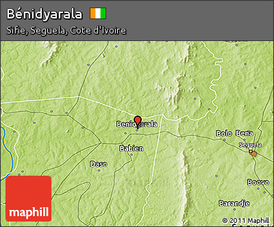 Physical 3D Map of Bénidyarala