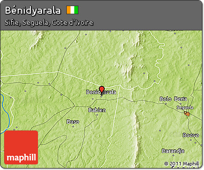 Physical 3D Map of Bénidyarala