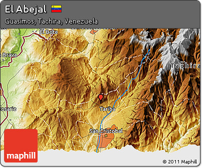 Physical 3D Map of El Abejal
