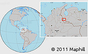 Gray Location Map of Pregonero