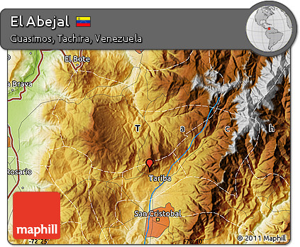 Physical Map of El Abejal