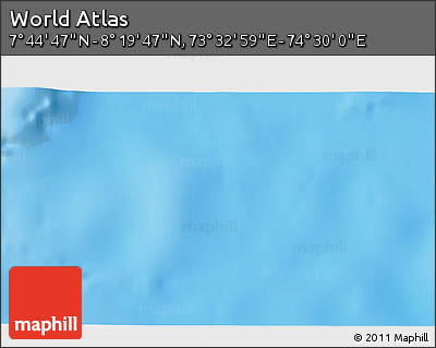 Physical 3D Map of the Area around 8° 2' 17" N, 74° 1' 30" E