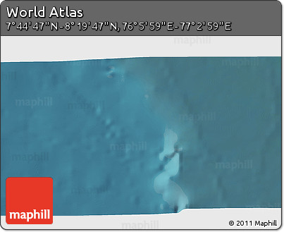 Satellite 3D Map of the Area around 8° 2' 17" N, 76° 34' 29" E