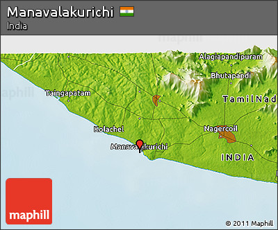 Physical 3D Map of Manavalakurichi