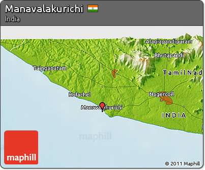 Physical 3D Map of Manavalakurichi