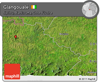 Satellite 3D Map of Glangoualé
