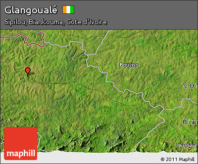 Satellite 3D Map of Glangoualé