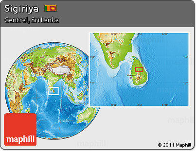 Physical Location Map of Sigiriya
