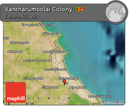 Satellite Map of Vantharumoolai Colony