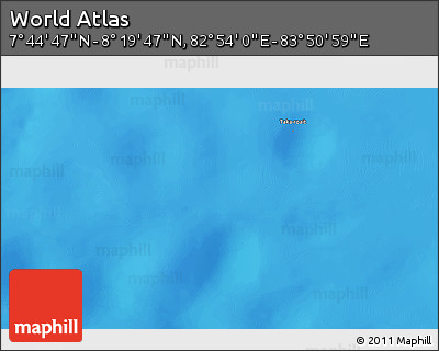 Physical 3D Map of the Area around 8° 2' 17" N, 83° 22' 30" E
