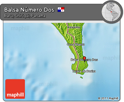 Physical 3D Map of Balsa Número Dos