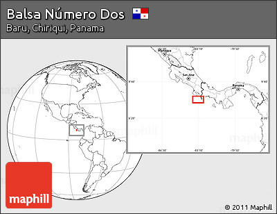 Blank Location Map of Balsa Número Dos