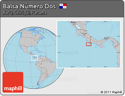 Gray Location Map of Balsa Número Dos
