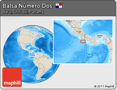 Shaded Relief Location Map of Balsa Número Dos