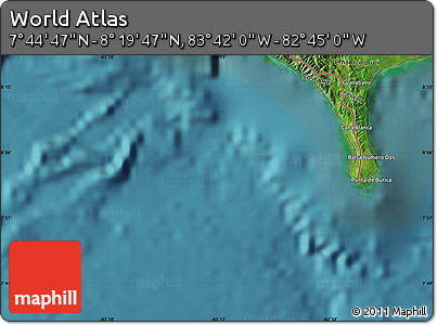 Satellite Map of the Area around 8° 2' 17" N, 83° 13' 29" W