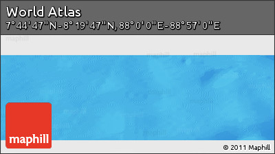 Physical Panoramic Map of the Area around 8° 2' 17" N, 88° 28' 29" E