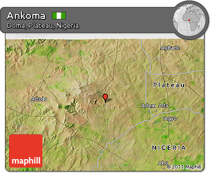 Satellite 3D Map of Ankoma
