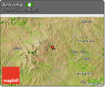 Satellite 3D Map of Ankoma