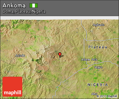 Satellite 3D Map of Ankoma