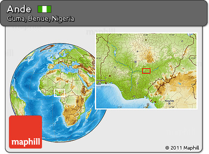 Physical Location Map of Ande