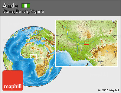 Physical Location Map of Ande