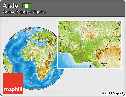 Physical Location Map of Ande