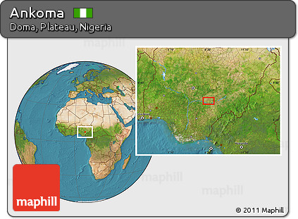 Satellite Location Map of Ankoma