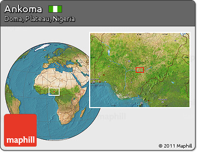 Satellite Location Map of Ankoma