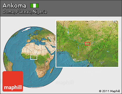 Satellite Location Map of Ankoma