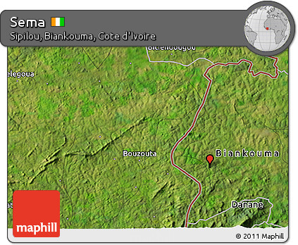 Satellite 3D Map of Sema